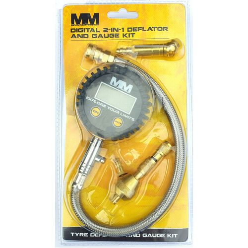 Mean Mother 4WD 2 In 1 Tyre Deflator & Digital Pressure Gauge Stainless Hose Shock Resistant