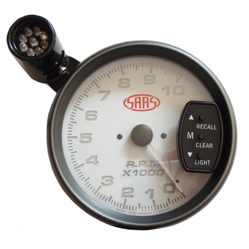 SAAS 5 Inch Monster Tachometer Performance Tacho With LED Shift Light