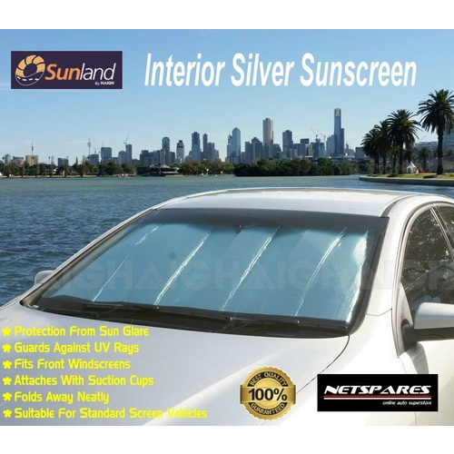 Small Sun Shade Silver Car Front Windscreen Interior Sunscreen UV Protection