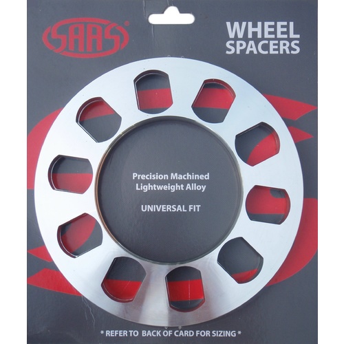 SAAS Wheel Spacers Machined Lightweight Alloy [Size: 5 stud 8mm thick]