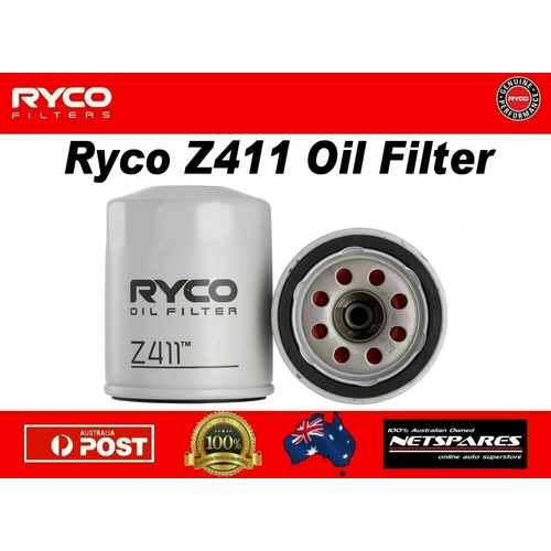 Ryco Z411 Oil Filter Suits Ford Kia Mazda Mitsubishi